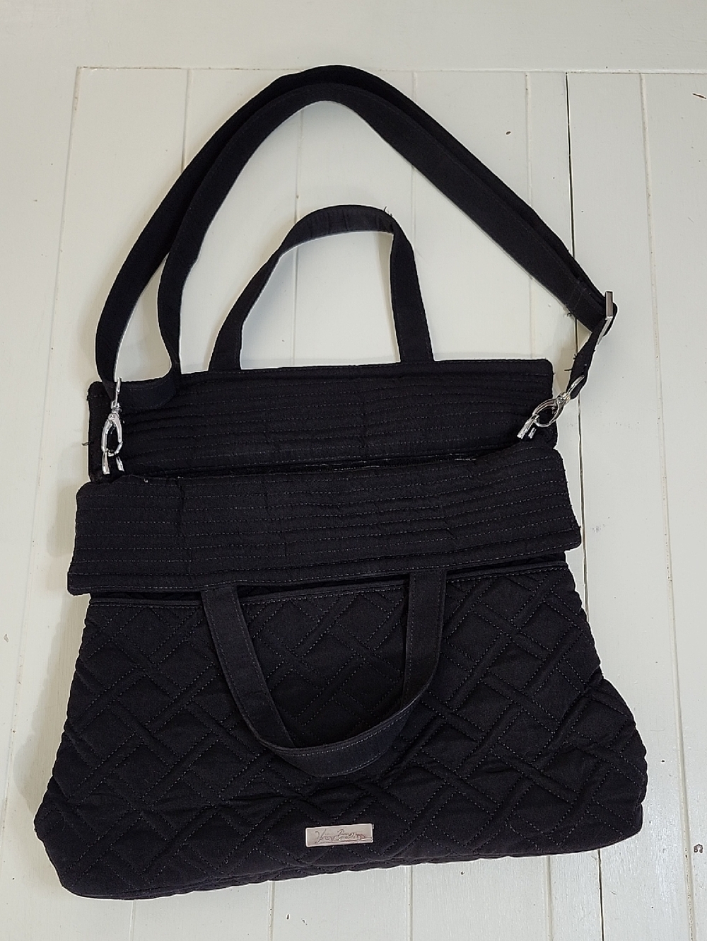 Vera Bradley Black Quilted Tote Bag
